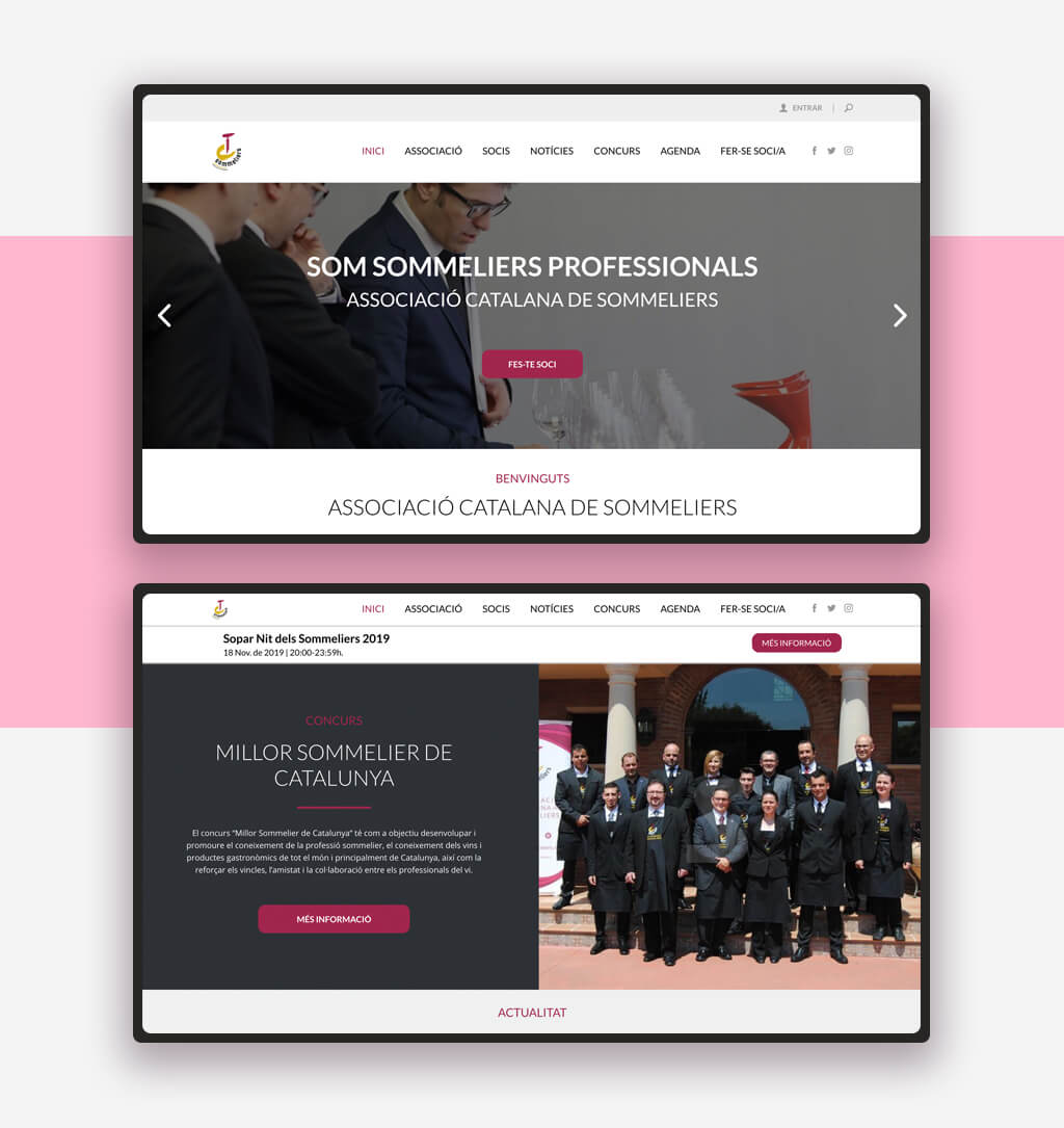 Página web Asociación Catalana de Sommeliers
