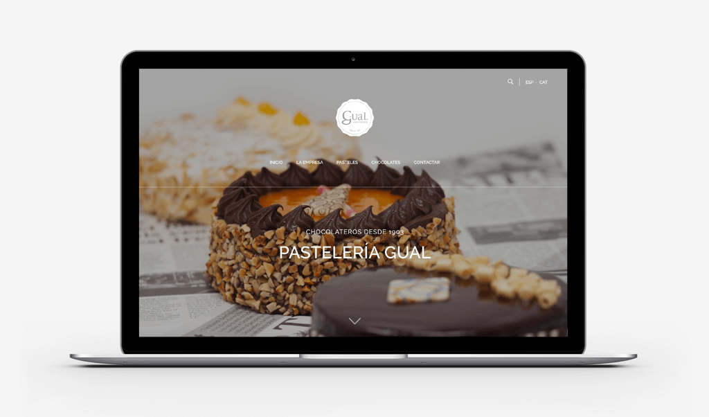 Pàgina web Pastisseria Gual