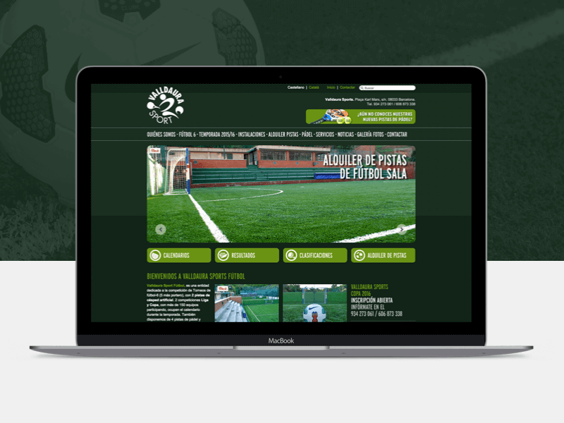 Pgina Web Valldaura Sport