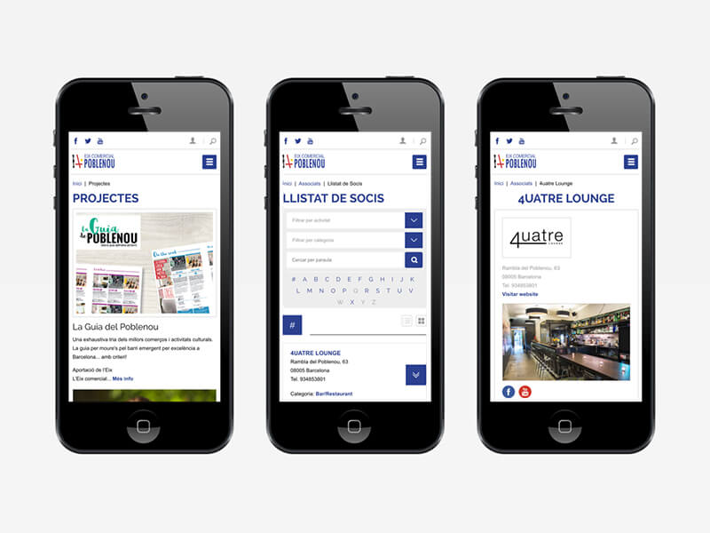 Disseny Web Eix Comercial Poblenou