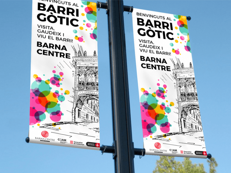 Banderoles Benvinguts al Barri Gtic 2018